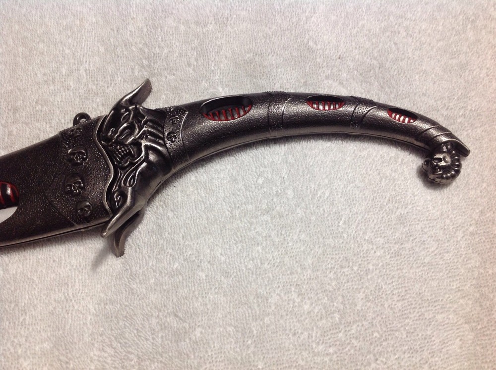BEAUTIFUL FANTASY SKULL DAGGER 15" LONG