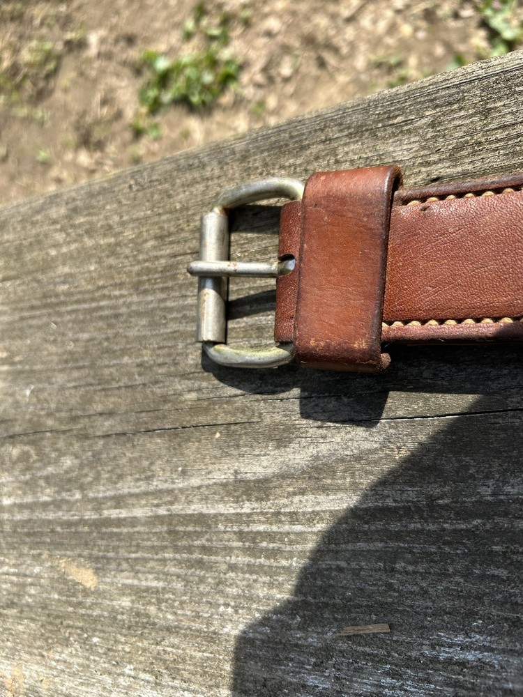 Leather Western Back Cinch With Rollers