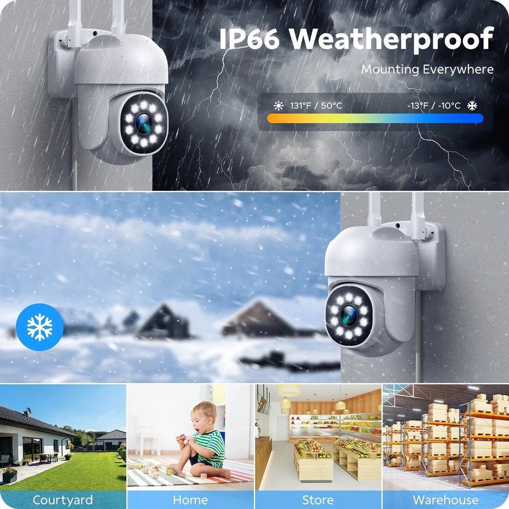 Wi-Fi Pro Wireless Security Camera System 2MP 4MP Plug-in Camera Indoor Outdoor