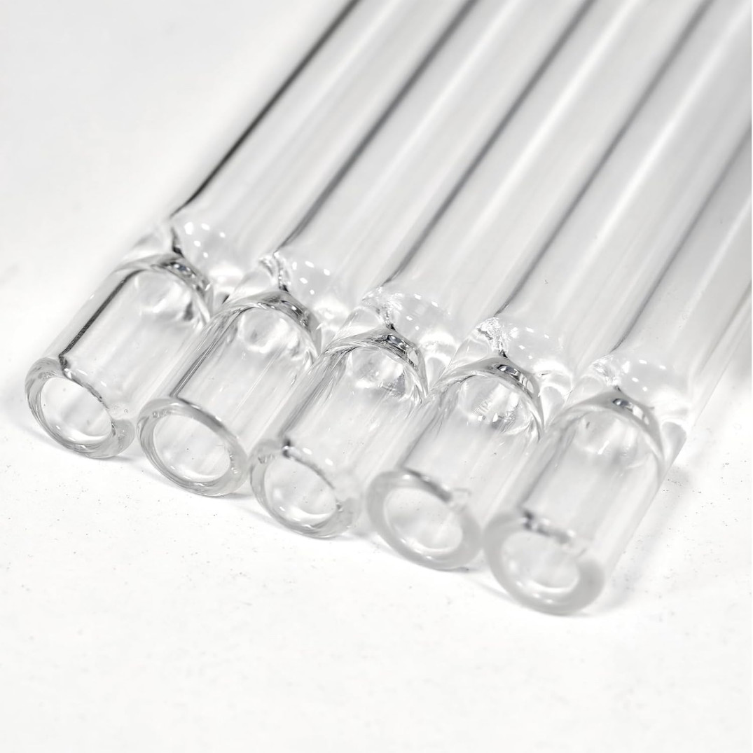 20 PCS transparent Thick Pyrex Glass Chillum Tobacco Pipe Diameter 12mm US