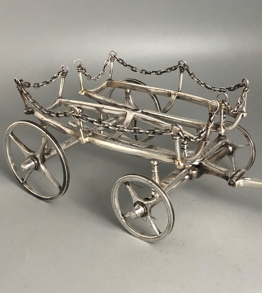 Victorian Silver Plated Drinks Trolley Dated 1863 AELZX