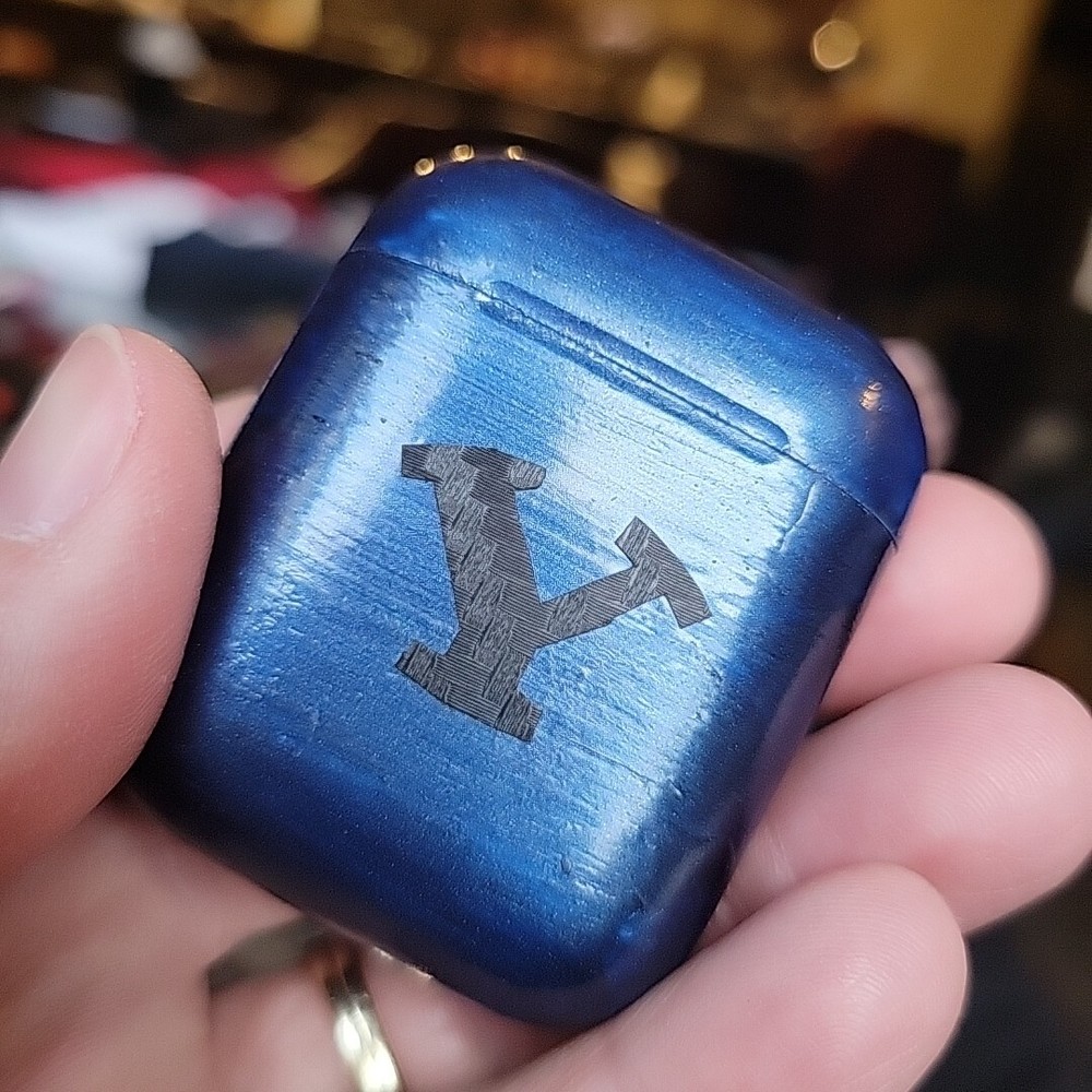 Apple AirPods Charging Case Only Replacement Blue BYU Trashed Customized