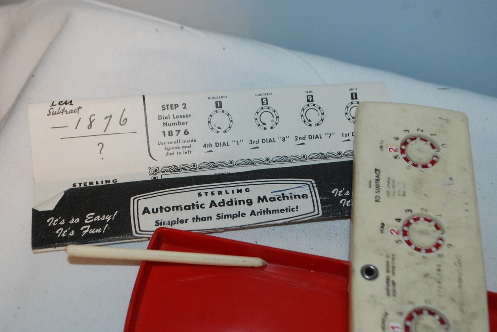 Automatic Adding Machine by Sterling, A Dial-A-Matic Tool! in good condition