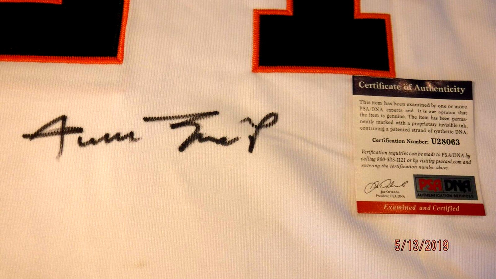 Willie Mays Signed (Mitchell Ness) Giants Jersey -PSA Authenticated #U28063
