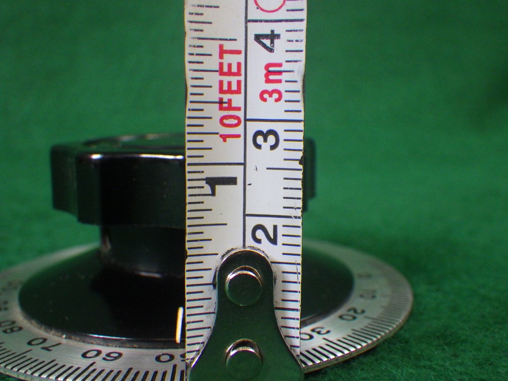 Vintage Variac/Autotransformer dial Black bakelite knob, with pointer, scale 3"