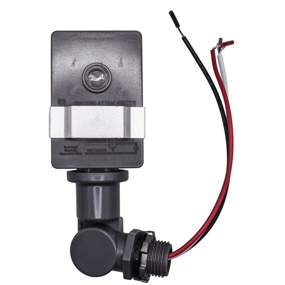 Photocell Thermal Type Light Sensor Stem&Swivel Mount Dusk Dawn Hardwired Switch