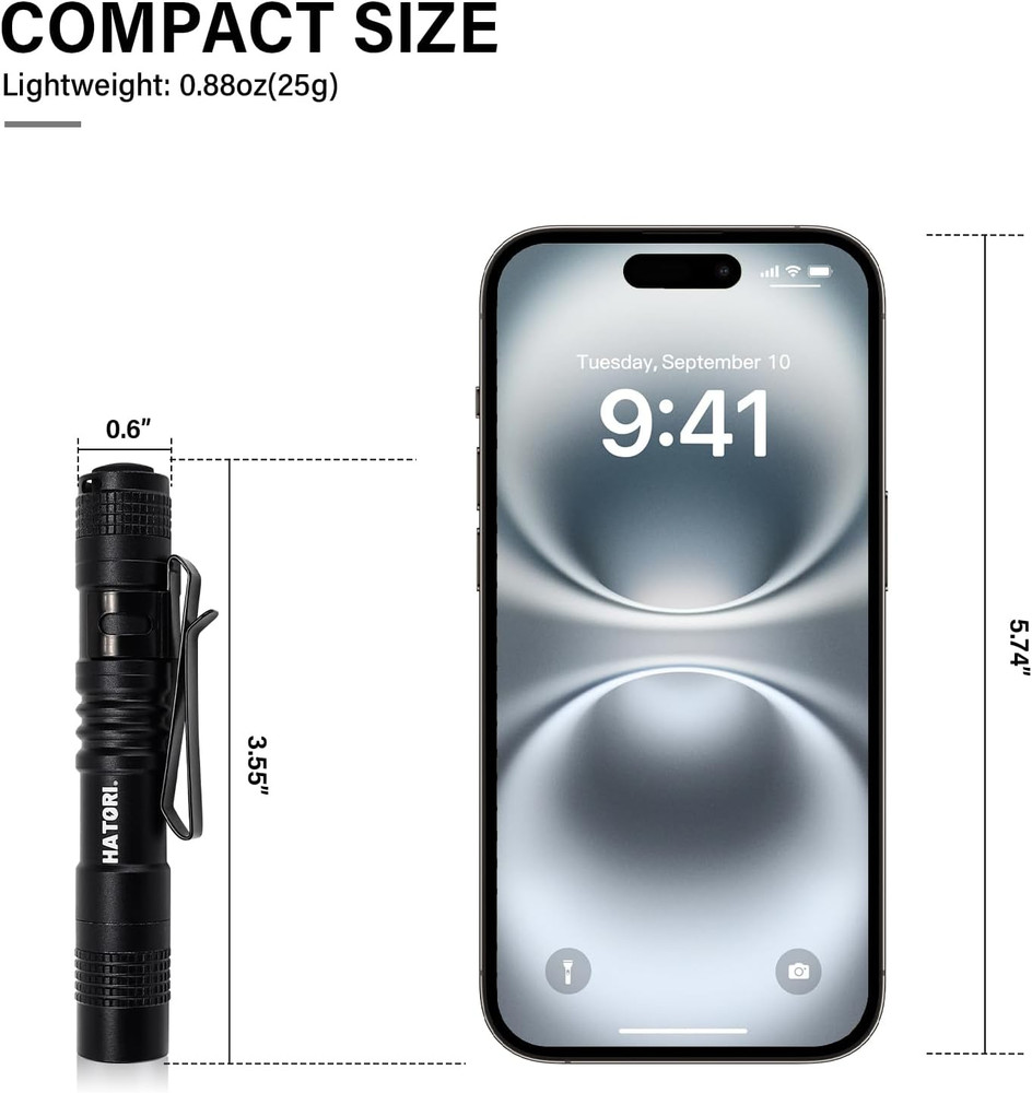 LED Mini Flashlight, Bright Small Handheld Pocket Flashlights Tactical High Lume