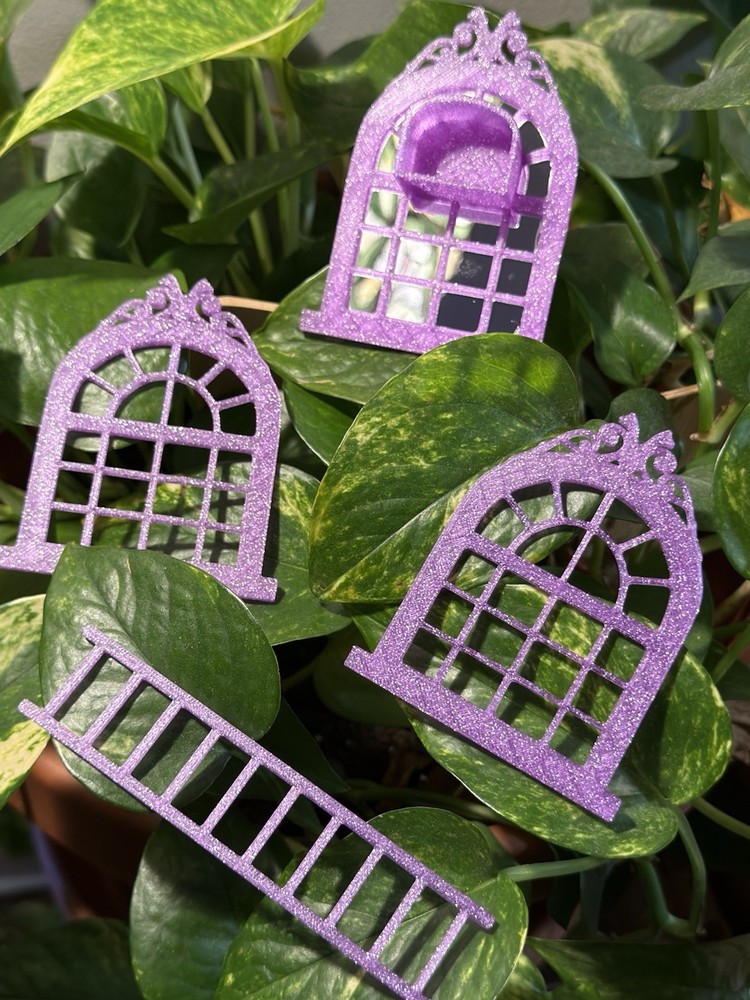 Purple Jumping Spider Enclosure decor 4pcs