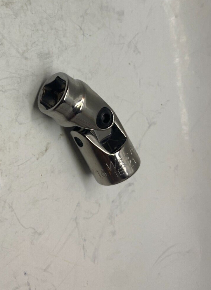 WESTWARD 7/16" Flex Socket - 3/8" Drive - 6 pt - 7/16" Universal Joint Socket