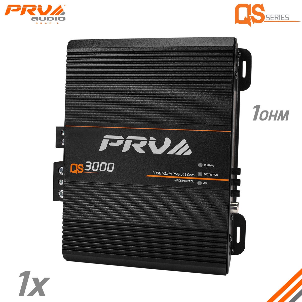 PRV Audio QS3000 1 Ohm Full Range Digital Car Amplifier 3000 Watts Compact 3k