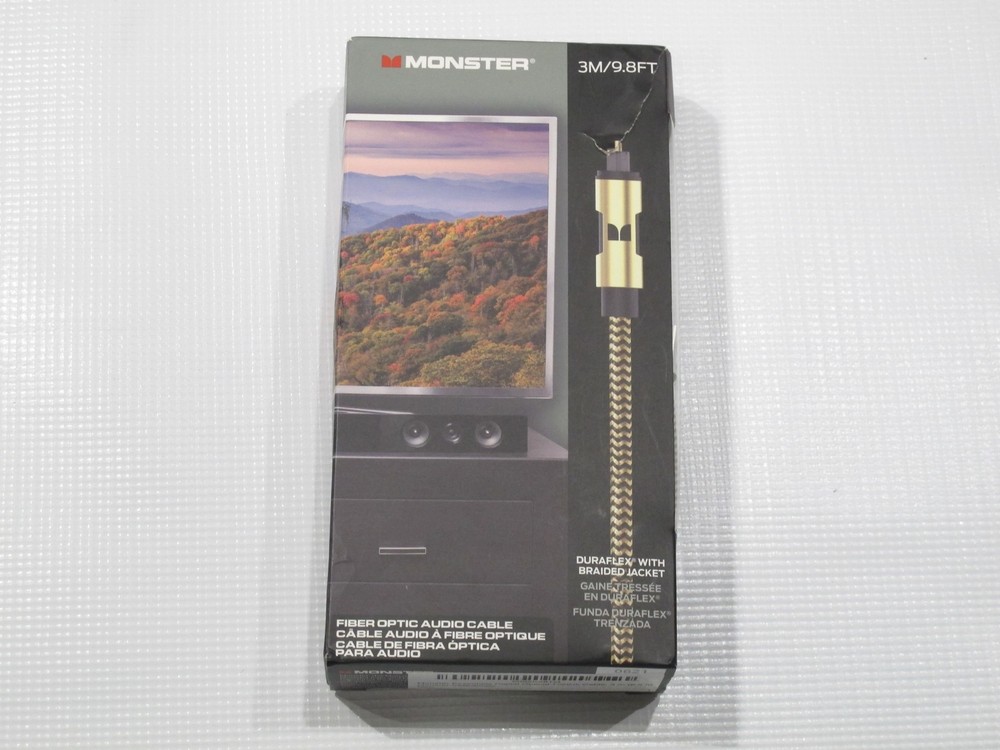 Monster Essentials Digital Optical Audio Cable Gold Plated Tip / ABS Shell 9.8FT