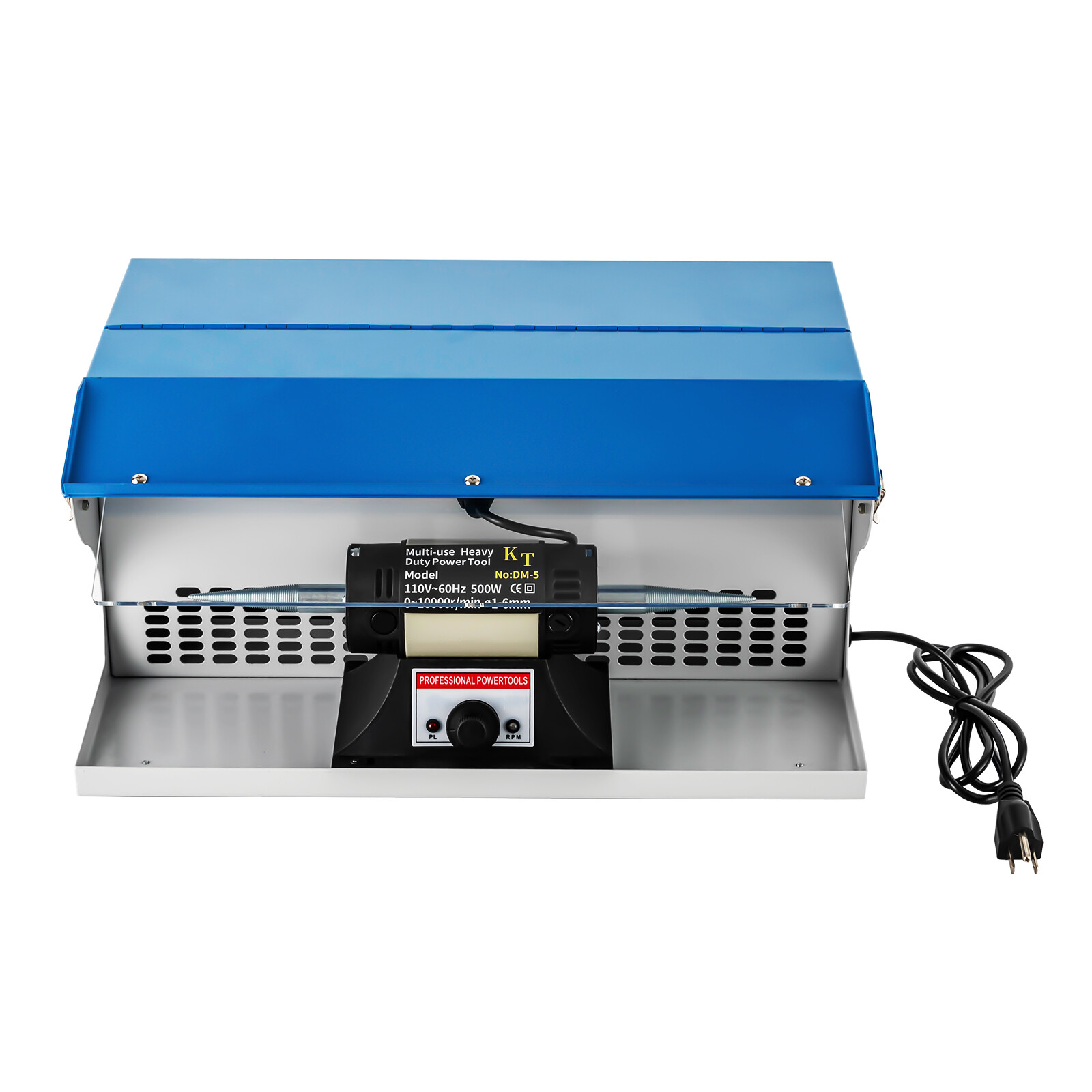 200W Benchtop Polishing Buffing Machine Jewelry Polisher Dust Collector W/ Light