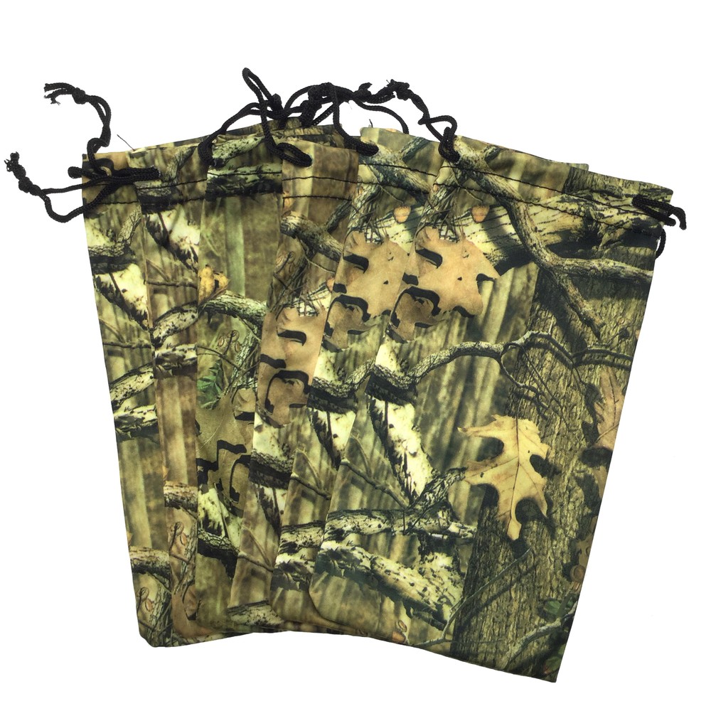6 PC Camo Microfiber Soft Case Real Tree Pattern Pouch Bag Sunglasses Camouflage
