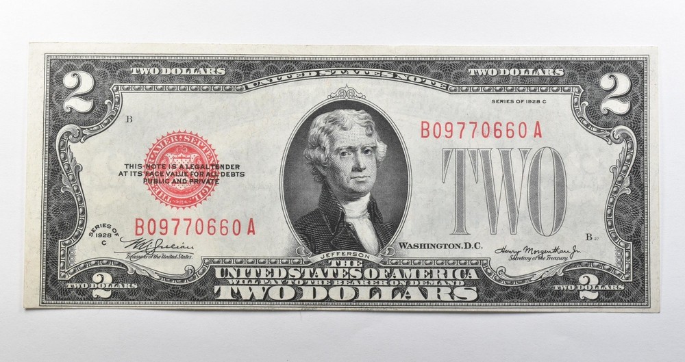 1928 C $2 US Note Red Seal *5362