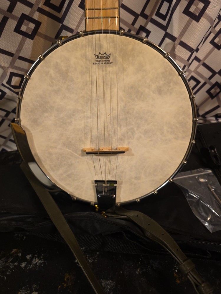 5 String Banjo Mini - Mulucky Banjo Maple Open Back Full Size