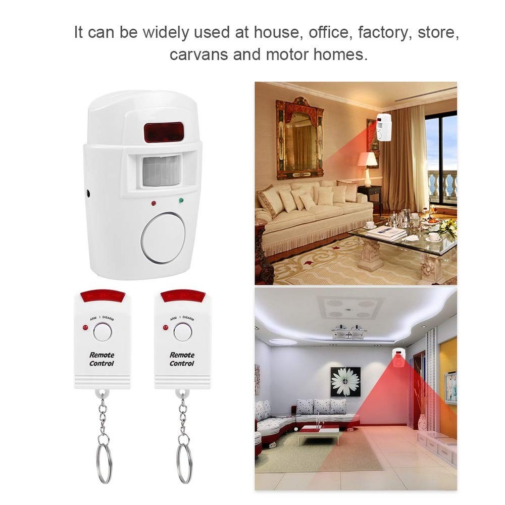 Motion Sensor Alarm, PIR Detector Security Alarm System default