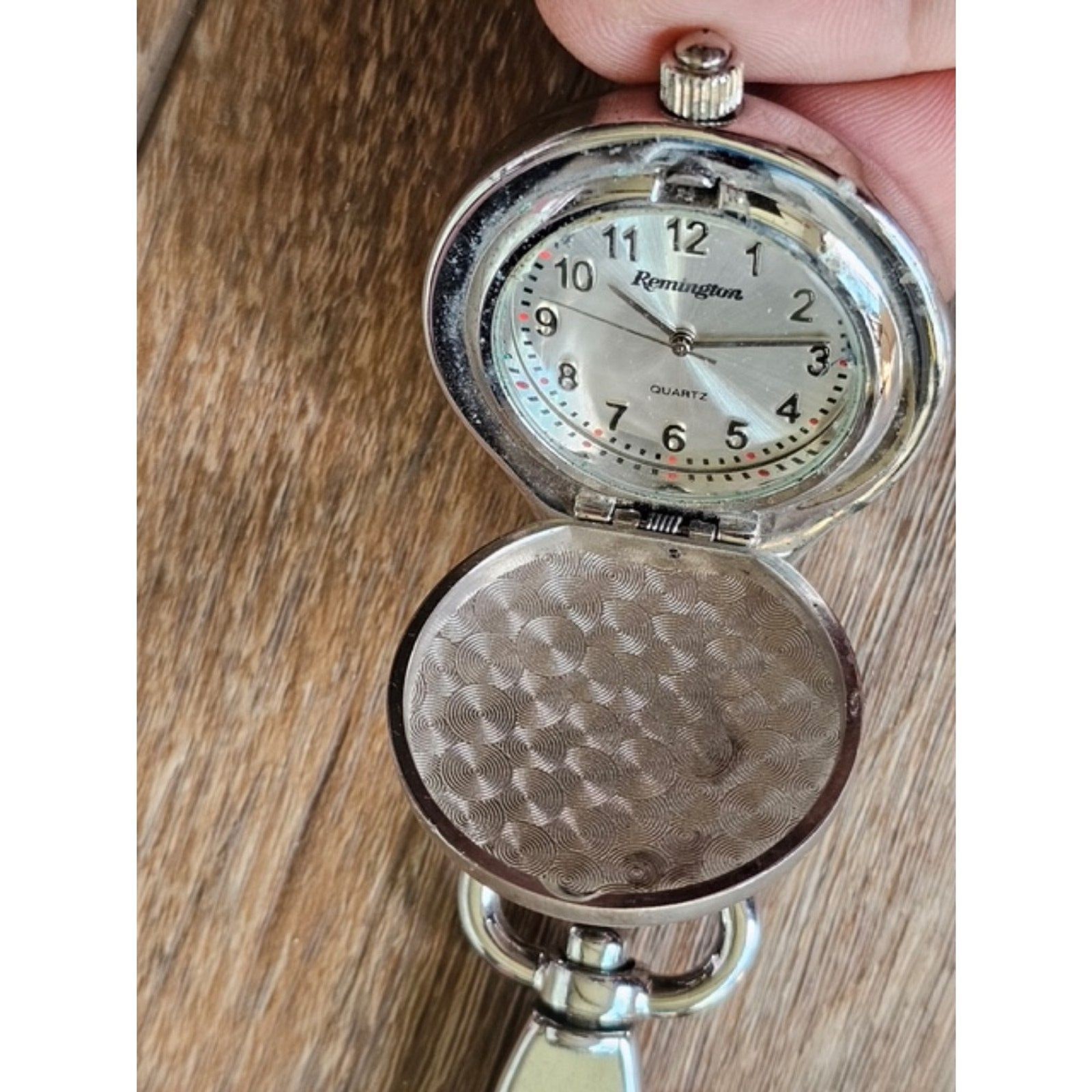 Remington Clip-on Belt Loop Watch w/ [#1 Dad] Cover *untested*