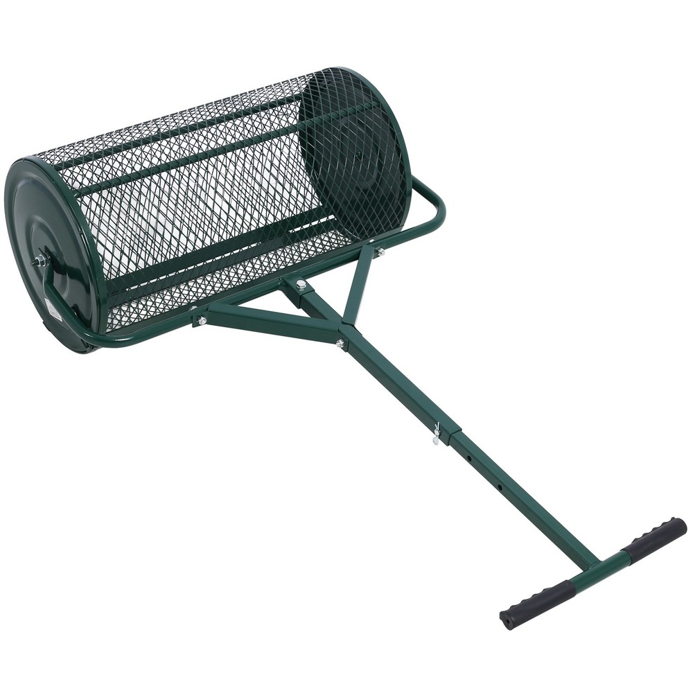 T Shaped 24in Peat Moss Compost Spreader Metal Mesh Roller