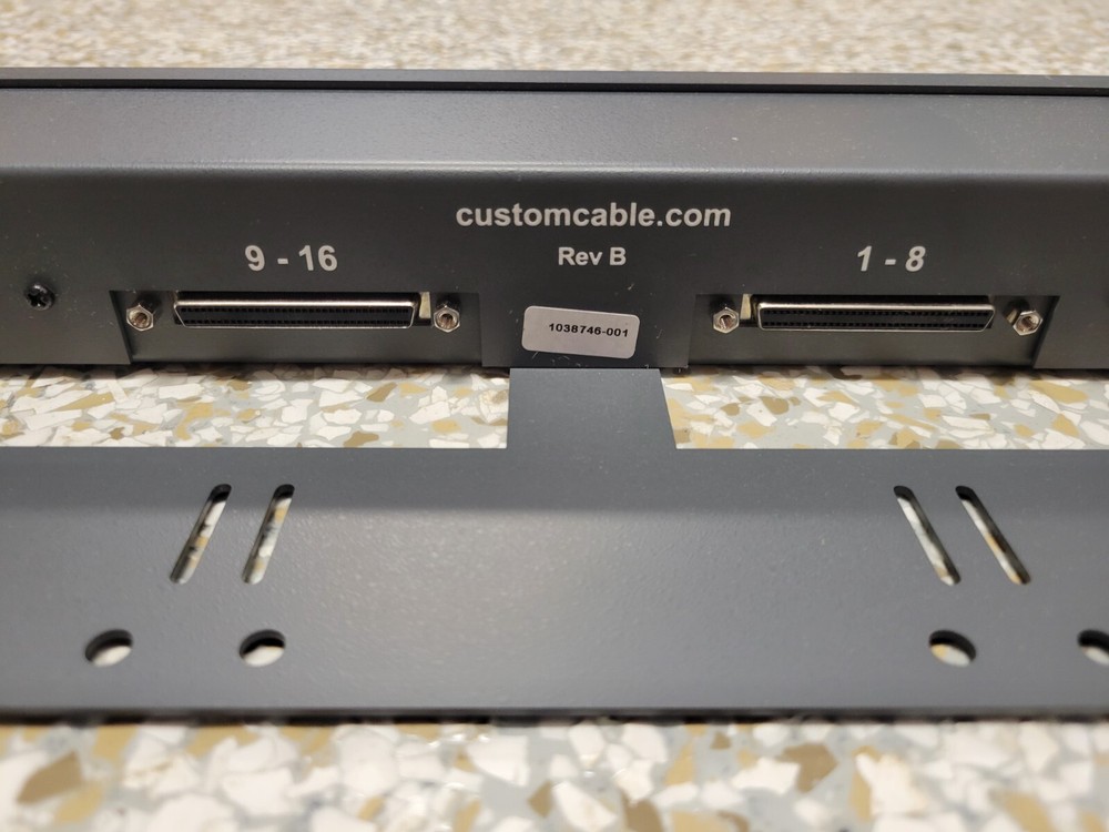 Custom Cable HDPP16 High Density Network Patch Panel 16 RJ-45 Ports Black NOS