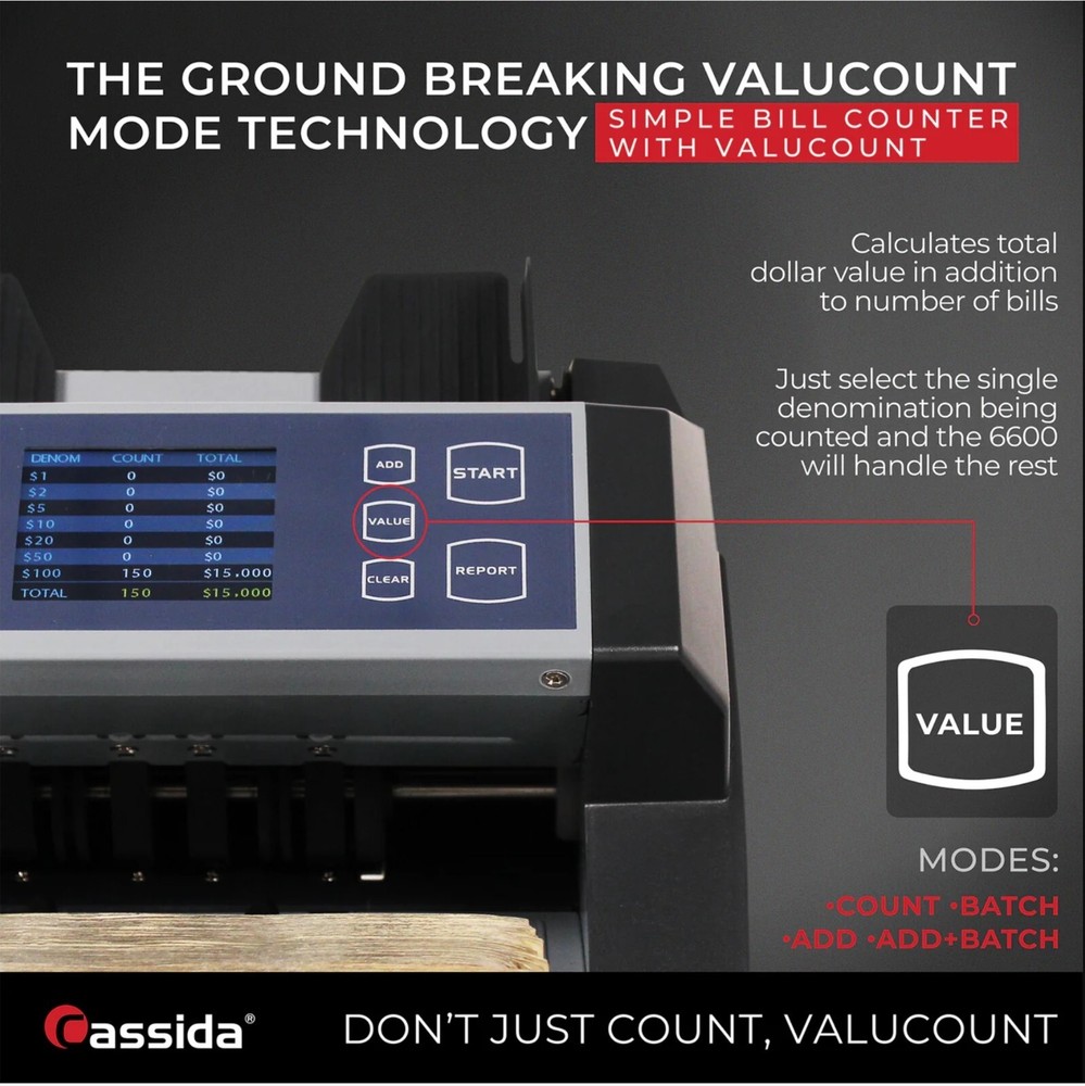 Cassida 6600 UV Bill Counter