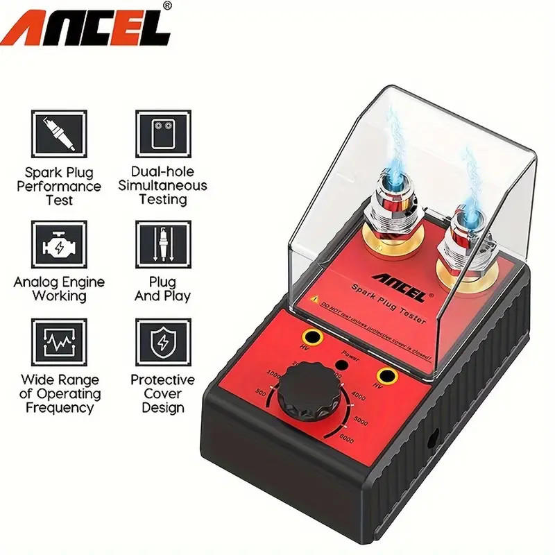 Spark Plug Tester Ignition Ignition Coil Tester Double Hole Detector Adjustable