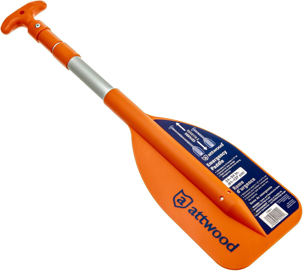 Emergency Telescoping Paddle for Boating, Orange