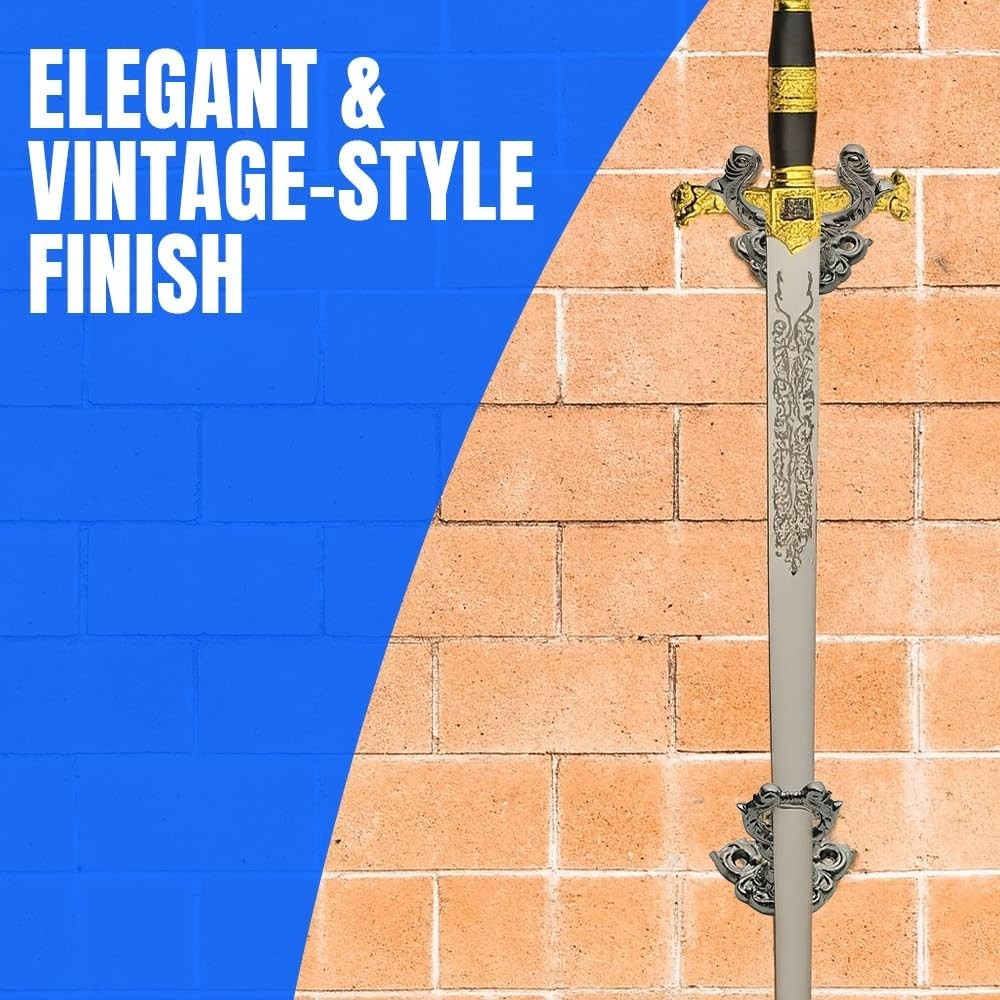 Versatile Vintage Adjustable Sword & Pistol Rack - Complete Mounting Hardware