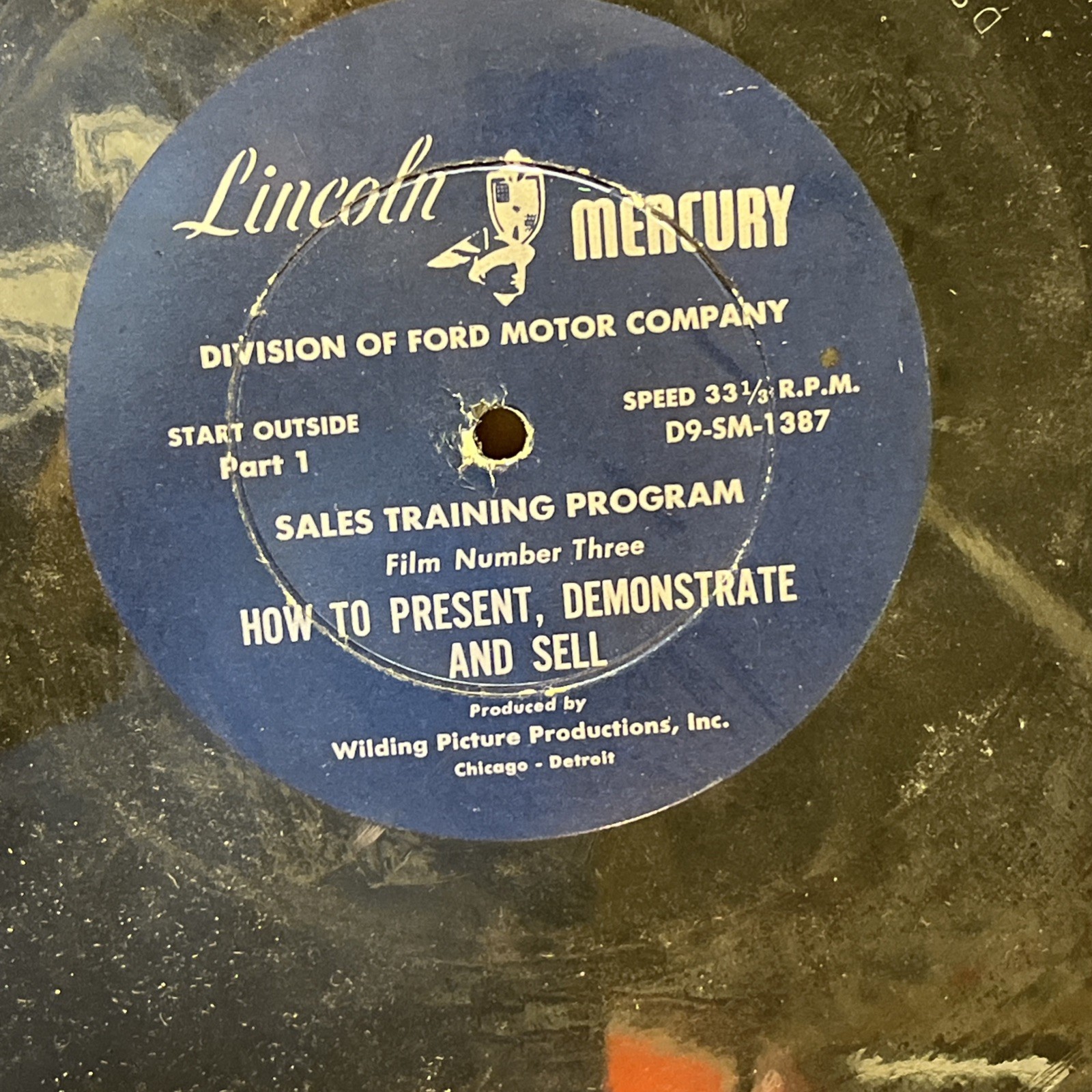 Ford Lincoln Mercury Sales Training 16” Transcription Records with Case