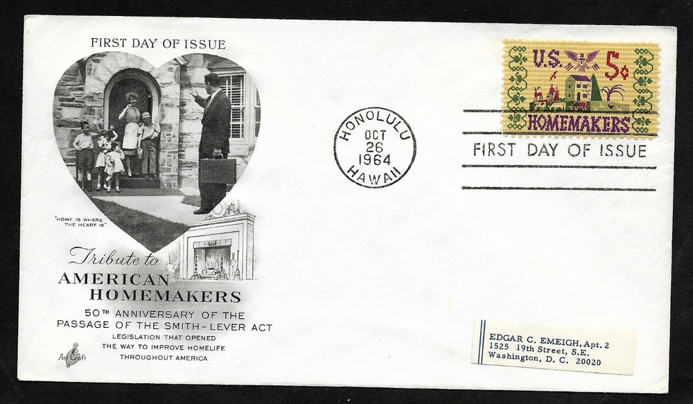#1253 5c Homemakers - ArtCraft FDC