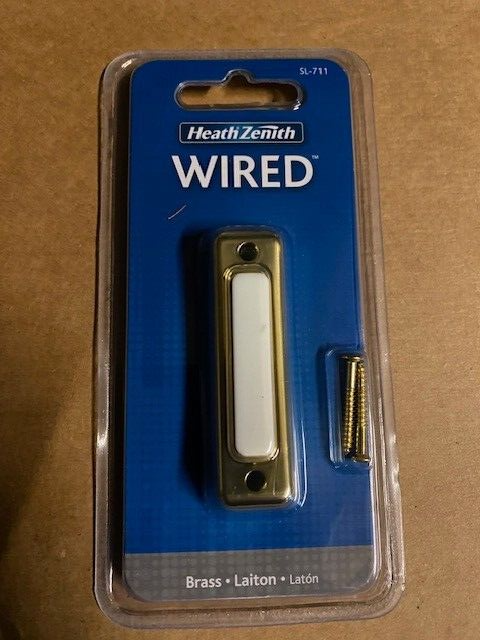 HEATHCO SL-711-90 PB Wired Push Button Front Doorbell Button chime Multi Usage
