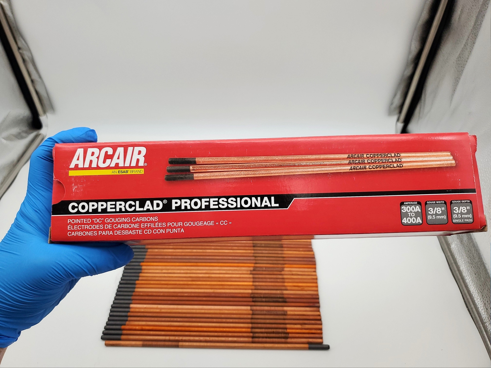 Arcair 1/4" X12" Copper Clad Gouging Rods TIG Welders 22043003 Pack of 50