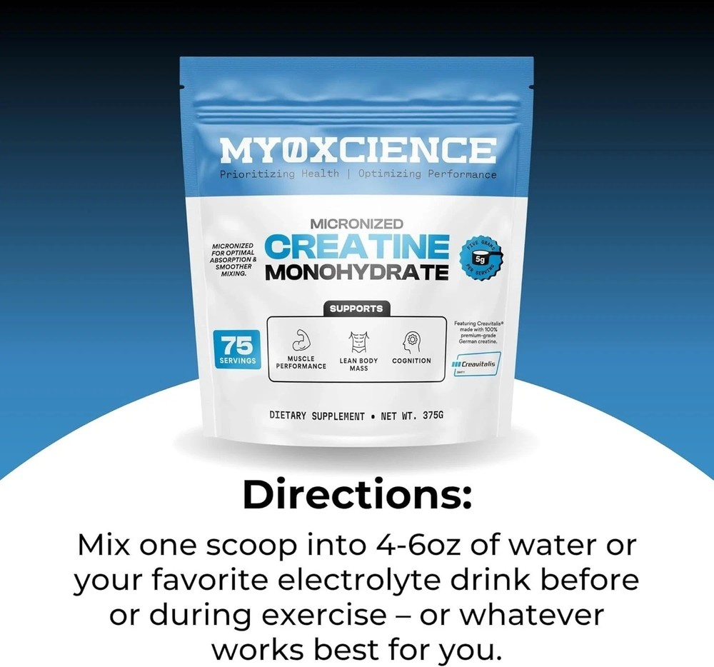 MYOXCIENCE Micronized Creatine Monohydrate Creavitalis 300g Unflavored