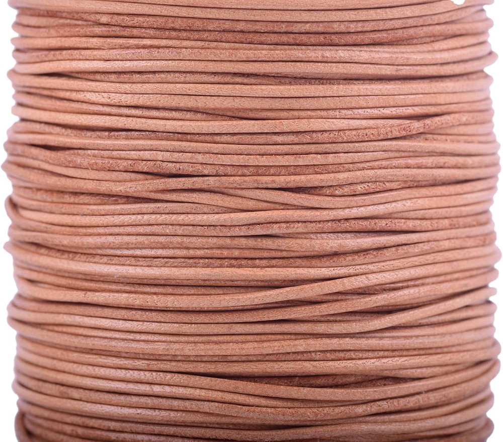 Natural Leather String Cord - 25 Yards