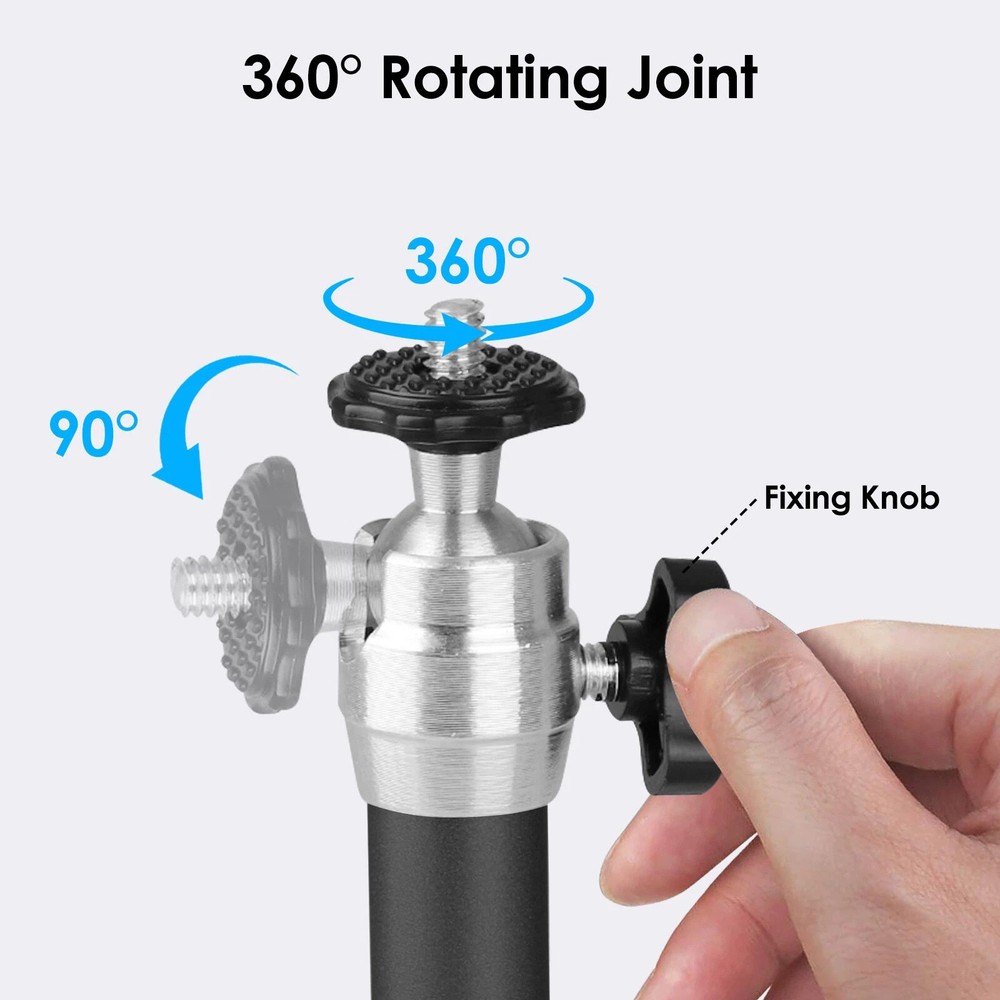 Black Universal Mount for Mini Projector and Digital Camera with 3 Adapters