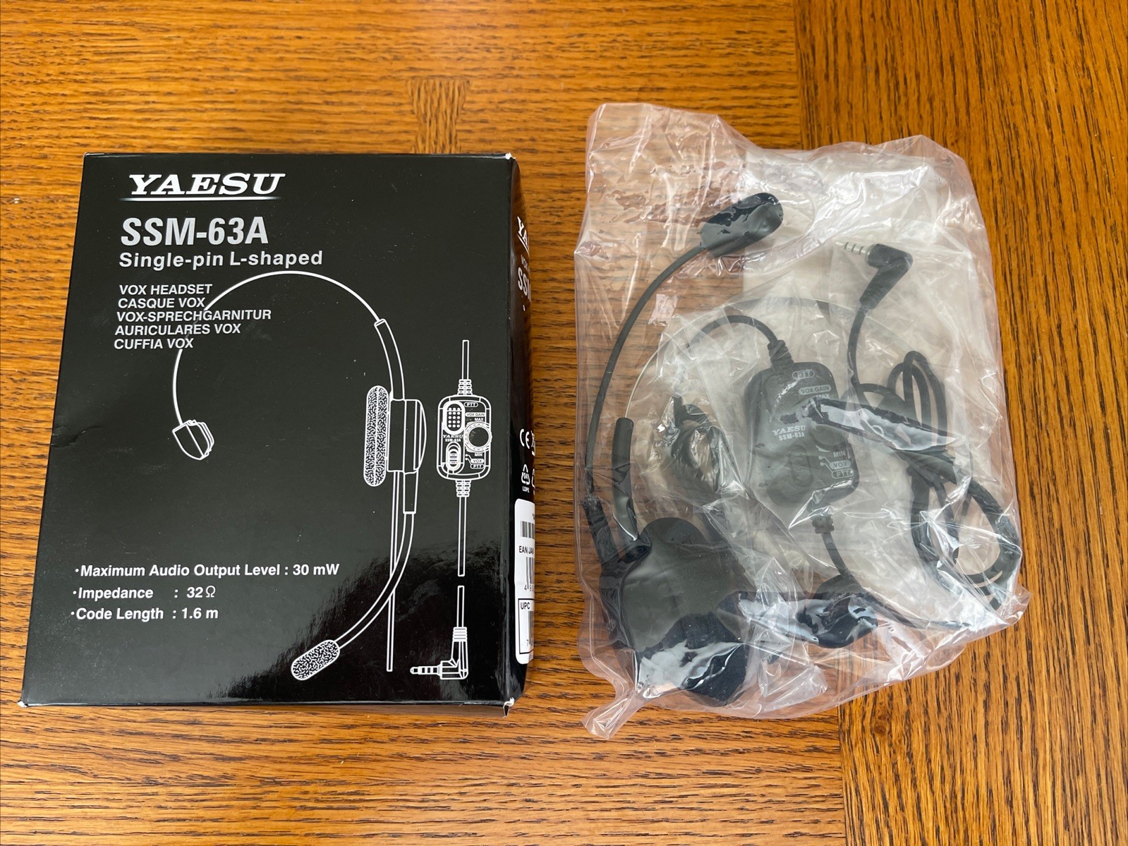 Yaesu SSM-63A Single Ear VOX Headset for Yaesu FT-3DR, FT-2DR, FT-60R, FT-70DR