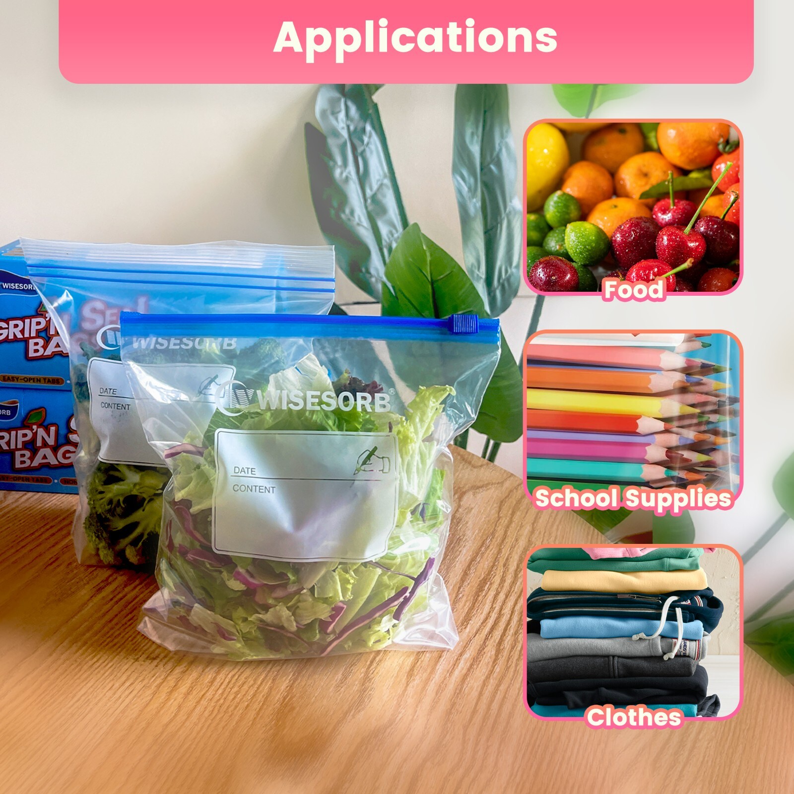 Sandwich Bags, Zip Seal Bag, Slider Bags for Preserve Freshness & Protect Flavor