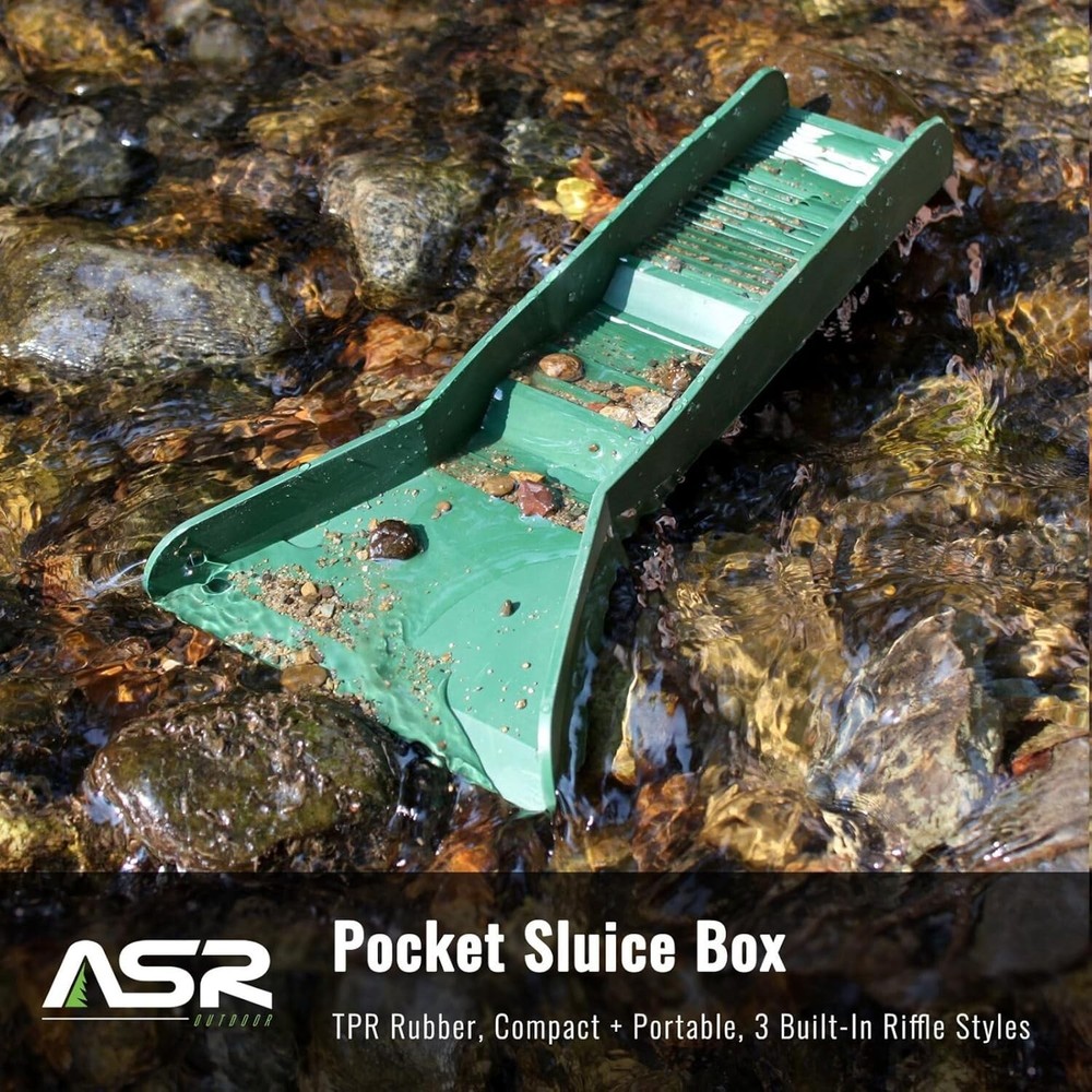 Compact 12" Gold Sluice Box - Ultimate Solution for Backyard Prospecting