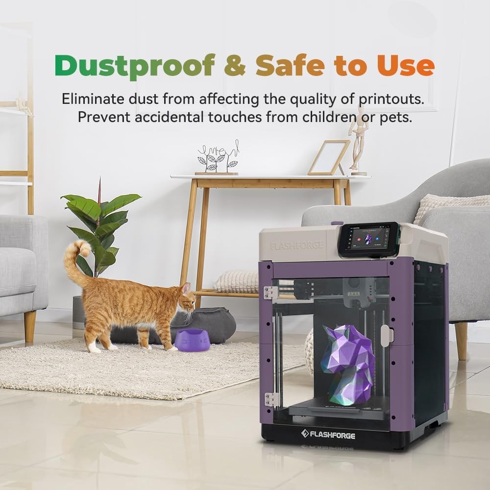 FLASHFORGE 3D Printer AD5M Enclosure, Create Your Style, Dustproof and Constant