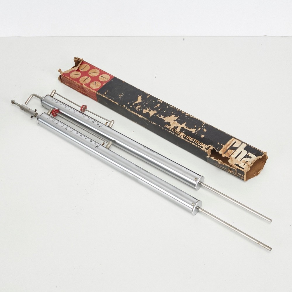 Chatillon Push-Pull Force Gauges 5LB 20LB Silver CATL-719 Vintage Chrome Tools