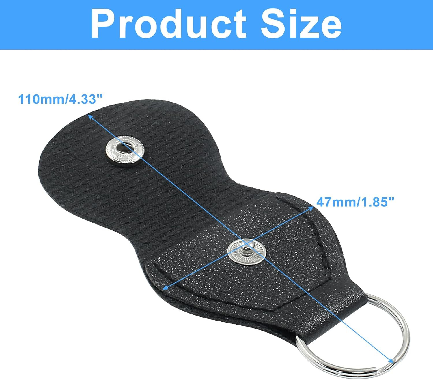 2 Pcs Guitar Picks Holder Case - Leather Guitar Picks Keychain Holder Cases Bag