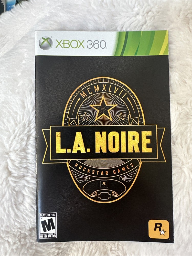 XBOX 360 Manual Only L.A. Noire