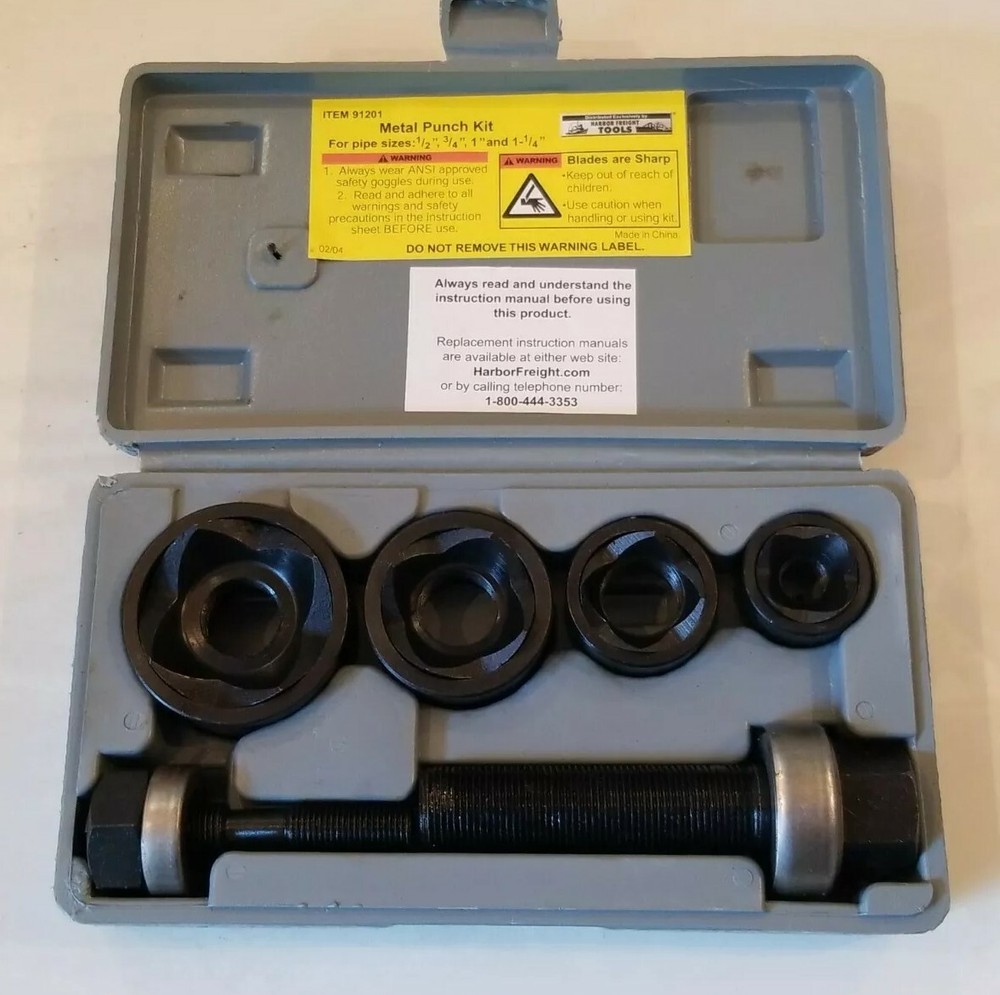 NEW Central Forge Harbor Freight Tools Punch Set-Knock Metal Kit Item 91201