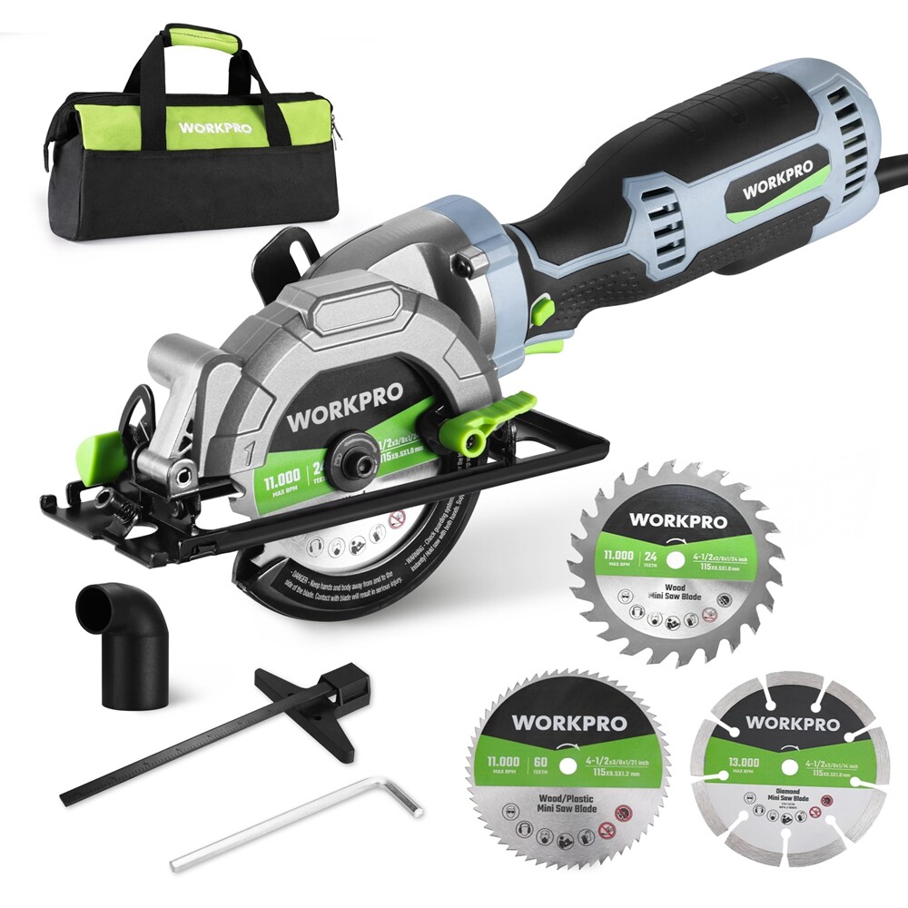 WORKPRO 5.8Amp 3500RPM Circular Saw with Parallel Guide Clean & Precise Cutting