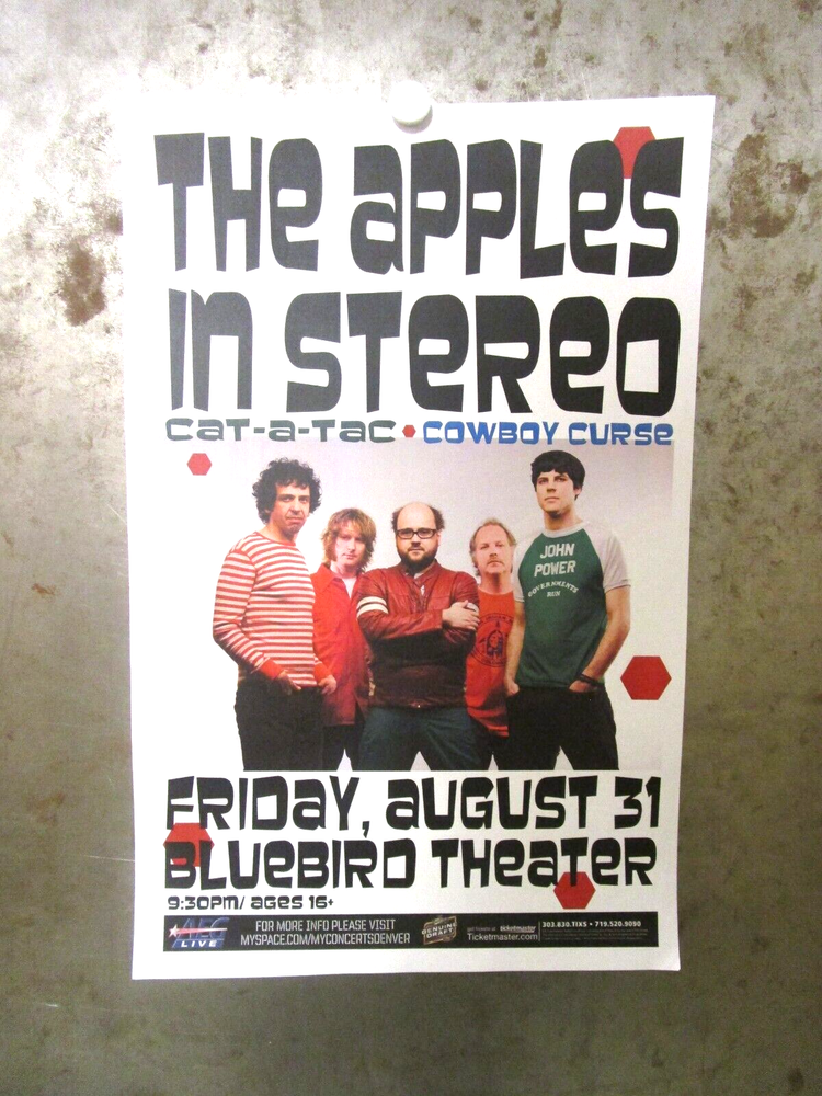 APPLES IN STEREO Bluebird Theater Denver 2007 SHOW FLYER AEG Live Miller Genuine