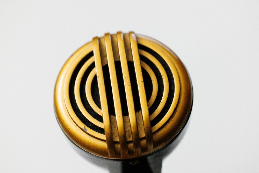 Vtg 1940's Machine Age Webcor Microphone Not tested