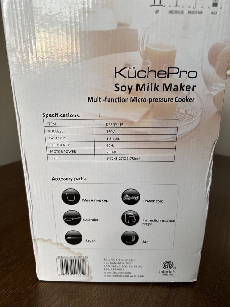 KUCHE PRO Soy Milk Maker Multi Function NEW Micro-Pressure Cooker #KPSOY115