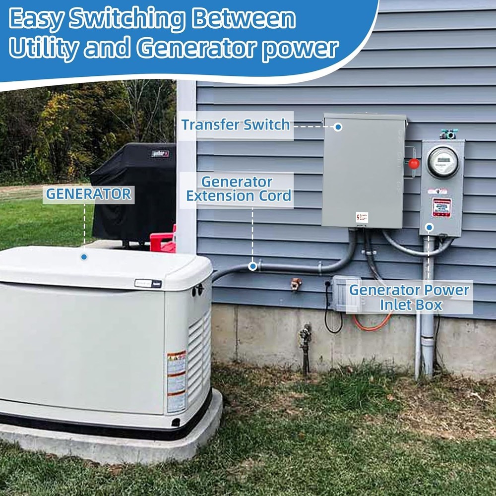 100A Manual Transfer Switch for Generator, Manual Generator Transfer Switch, 120