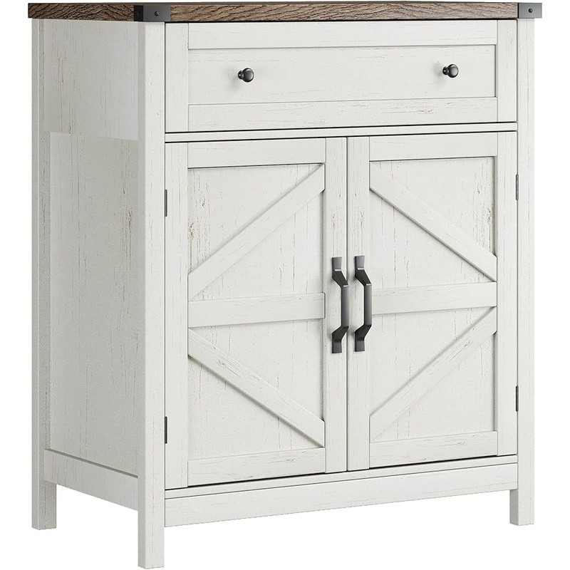 Storage Cabinet W/ Drawer Adjustable Shelf Sturdy Kitchen Bar Sideboard Unit New