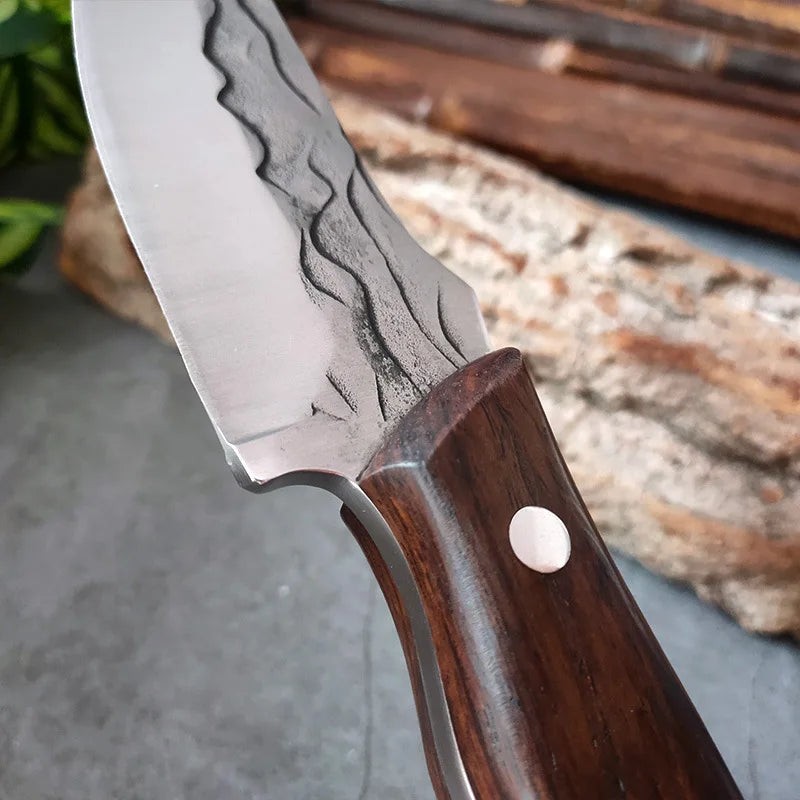 Hand-Forged Bone Sharpener Boning Knife