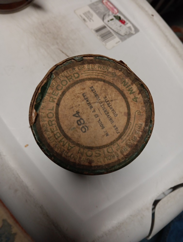 Edison Amberol Record Empty